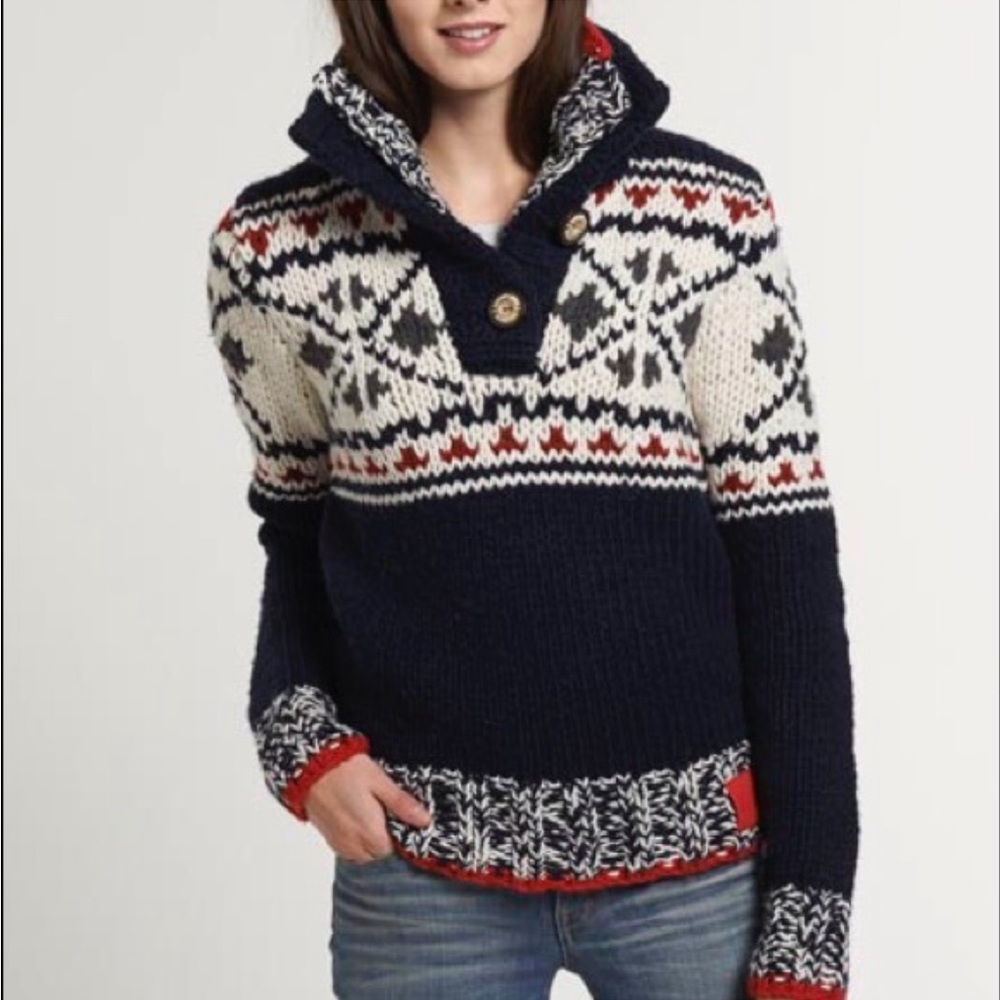 SuperDry Pull Hipster Henley in Navy